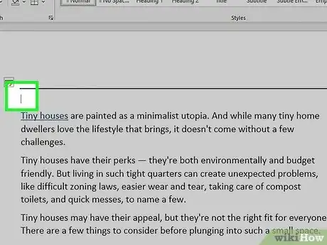 Imagem intitulada Get Rid of a Horizontal Line in Microsoft Word Step 2