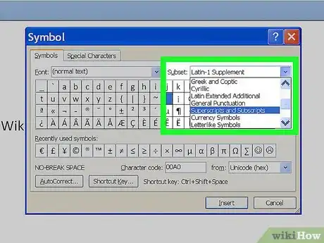 Imagem intitulada Add Exponents to Microsoft Word Step 3