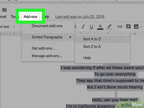 Imagem intitulada Alphabetize in Google Docs Step 10