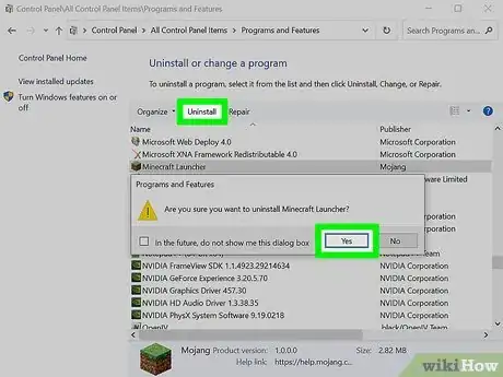 Imagem intitulada Uninstall Minecraft Step 2