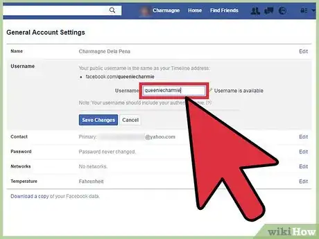 Imagem intitulada Make a Personalized Facebook URL Step 5