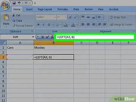 Imagem intitulada Truncate Text in Excel Step 3