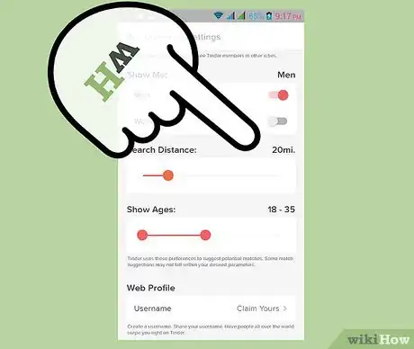 Imagem intitulada Adjust Your Tinder Search Distance Step 5