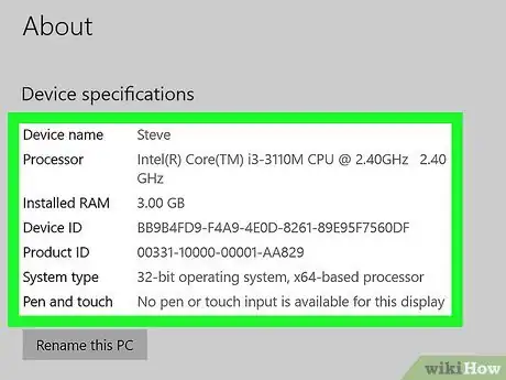 Imagem intitulada Check Computer Specifications Step 6