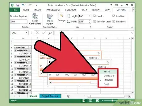Imagem intitulada Create a Timeline in Excel Step 11