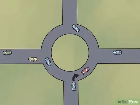 Imagem intitulada Navigate a Roundabout Step 3