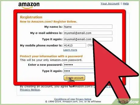 Imagem intitulada Make an Amazon Account Step 2