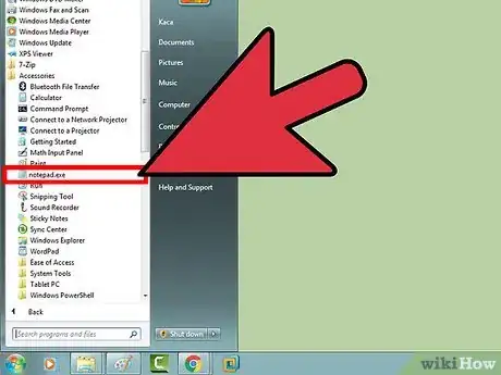 Imagem intitulada Open Notepad Step 8