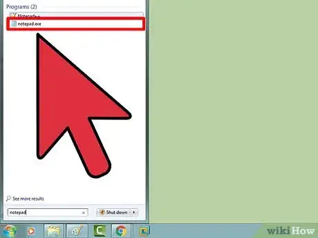 Imagem intitulada Open Notepad Step 3