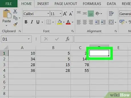 Imagem intitulada Subtract in Excel Step 4